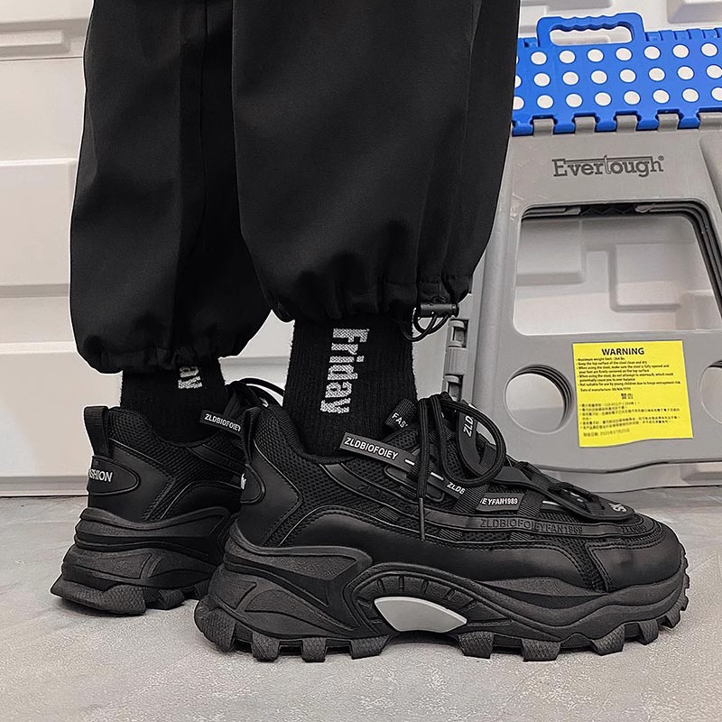 Autumn men's shoes 2023 new trendy boys sports leisure height increasing running Daddy ins trendy shoes cross-border foreign trade