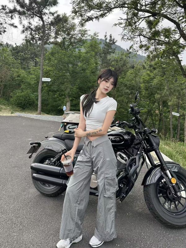 alo新款高腰阔腿裤 25秋款速干宽松休闲工装裤瑜伽女裤|undefined