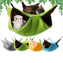 仓鼠吊床蜜袋鼯保暖双层毛绒吊床悬挂式松鼠睡袋宠物秋冬保暖用品