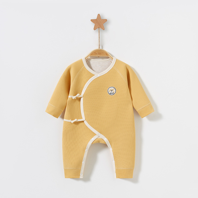 Ropa de bebé recién nacido Primavera, Otoño e Invierno recién nacido tocando fondo caliente monje 0 traje de marzo otoño mameluco bebé mono