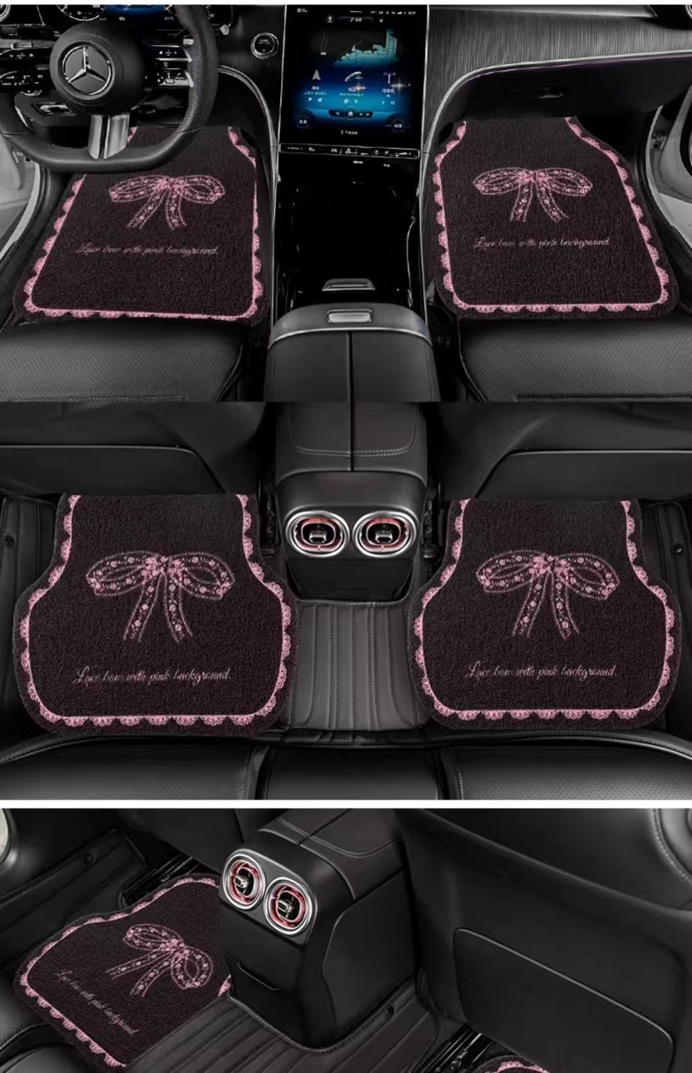 Car mat wire ring main driving cartoon anti-dirty anti-skid full set of all-car four-season universal foot mat wholesale