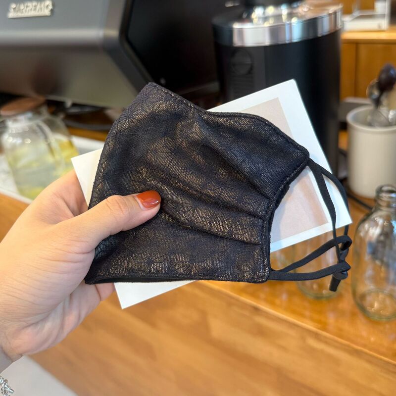 冬季蕾丝加厚保暖豹纹防晒面罩透气大版护眼角口罩弹力面纱高颜值|undefined