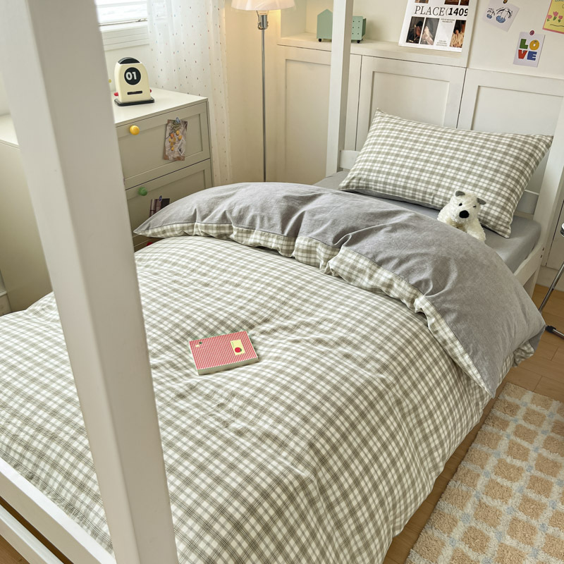 Temporada de estudiantes Sábanas de dormitorio de estudiantes Juego de tres piezas Dormitorio de estudiantes Funda de edredón individual Dormitorio Juego de sábanas para literas