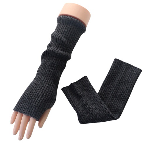 Warm protective gloves, spring, autumn and winter nine-quarter sleeve short-sleeved coats, a good partner, wool wrist guards, knitted sports hip sleeves