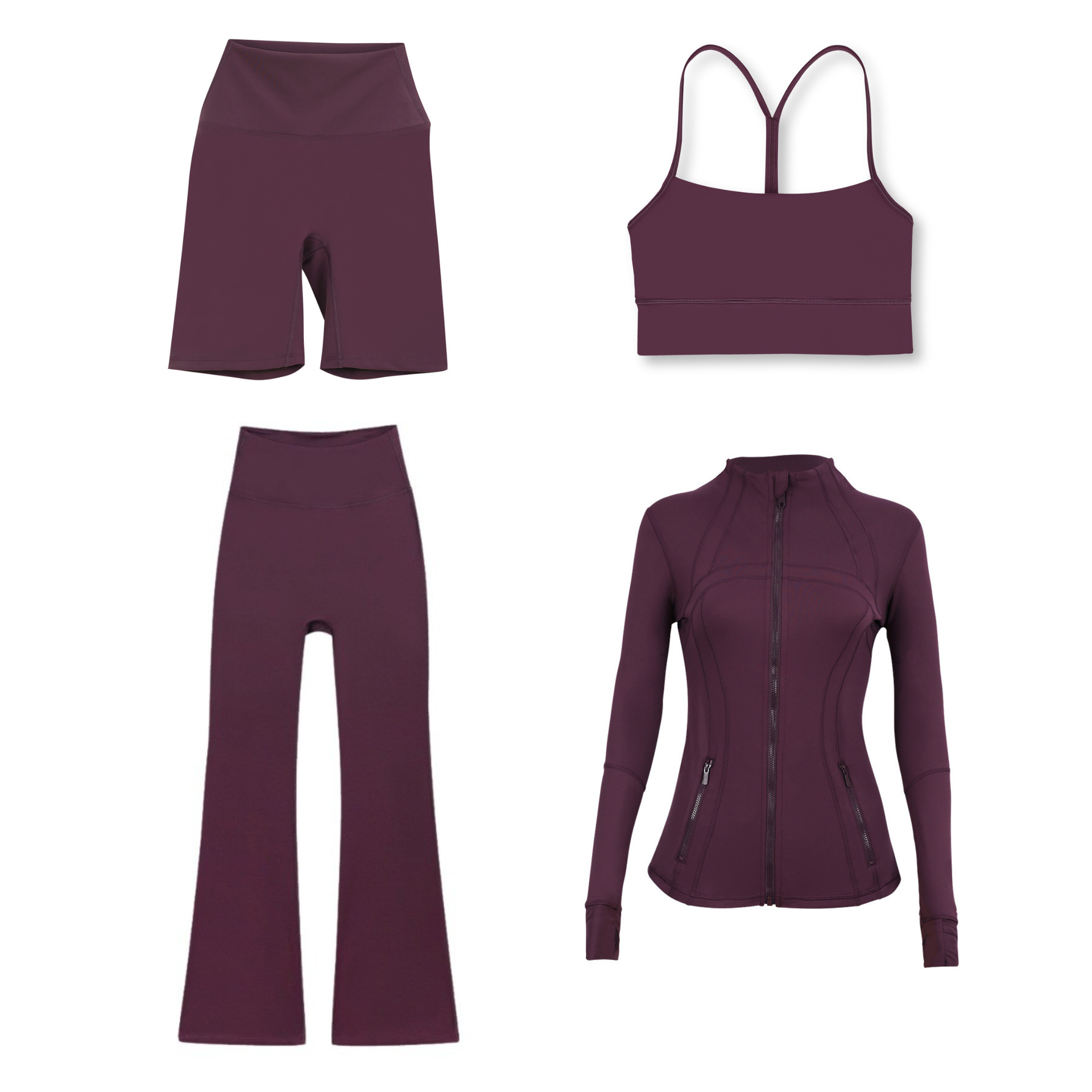 Dames sportjas en flare broek active set vierdelig_voghion.com
