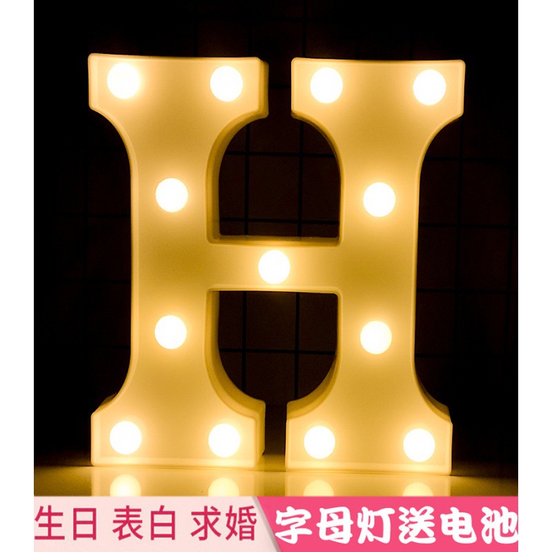 Feliz cumpleaños luz LED inglés Digital Color luz luminosa confesión romántica escena apoyos diseño carta luz al por mayor