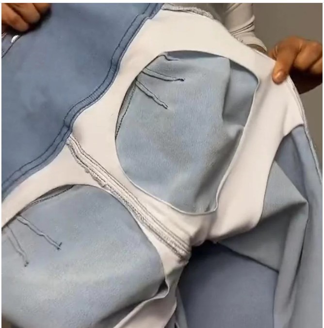 Fitness Denim Leggings Image 2