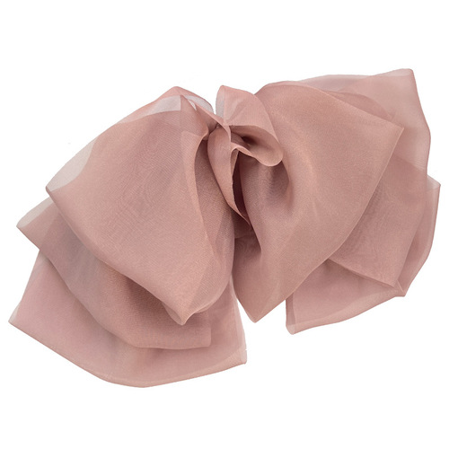 Internet celebrity style oversized chiffon spring clip ponytail clip fairy-like multi-layer versatile bow hair clip women's back-of-head clip