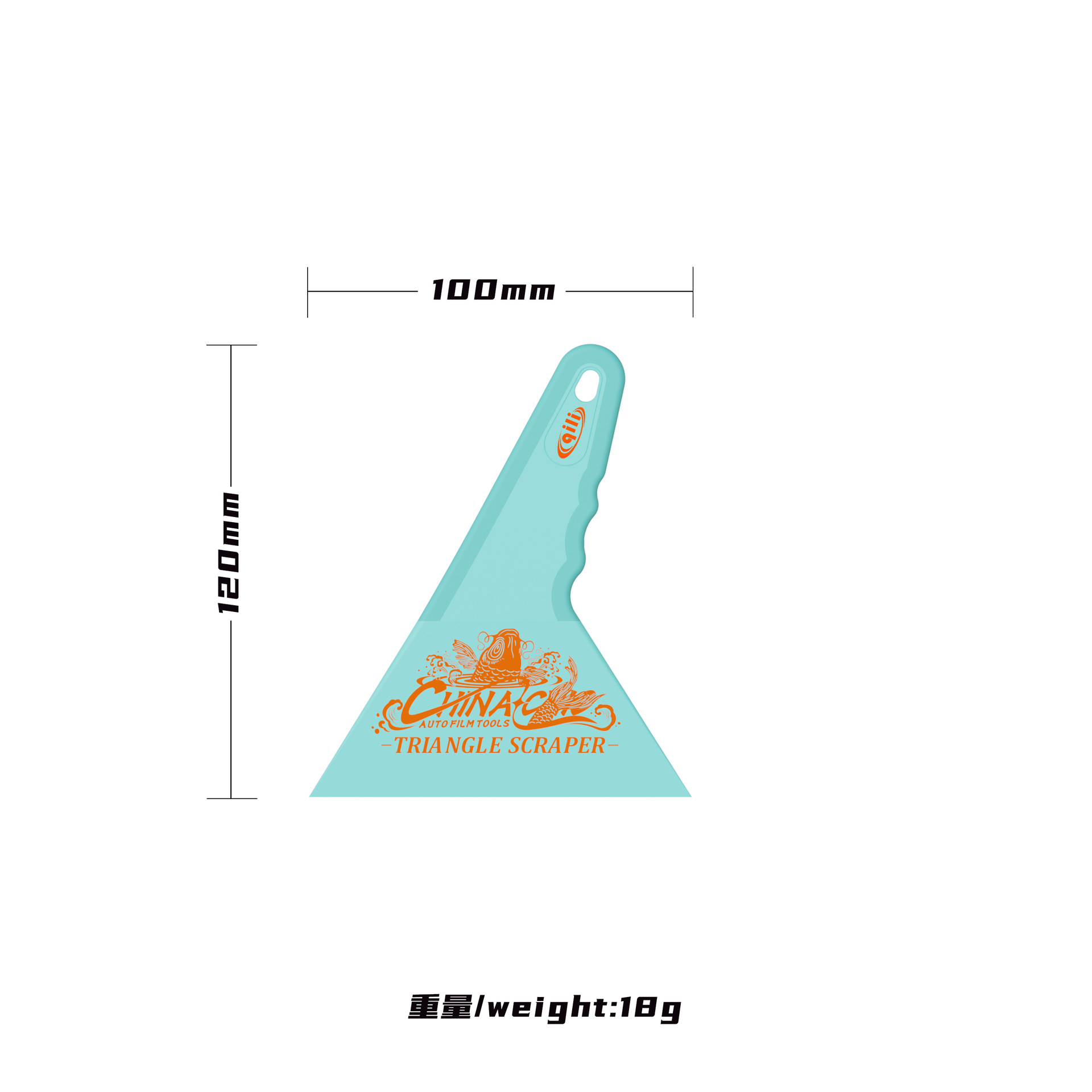 Qili herramienta de película para automóvil raspador triangular resistente a altas temperaturas raspador de película recupida de goma de dos colores, película de ventana, raspador duro triangular pequeño image 8