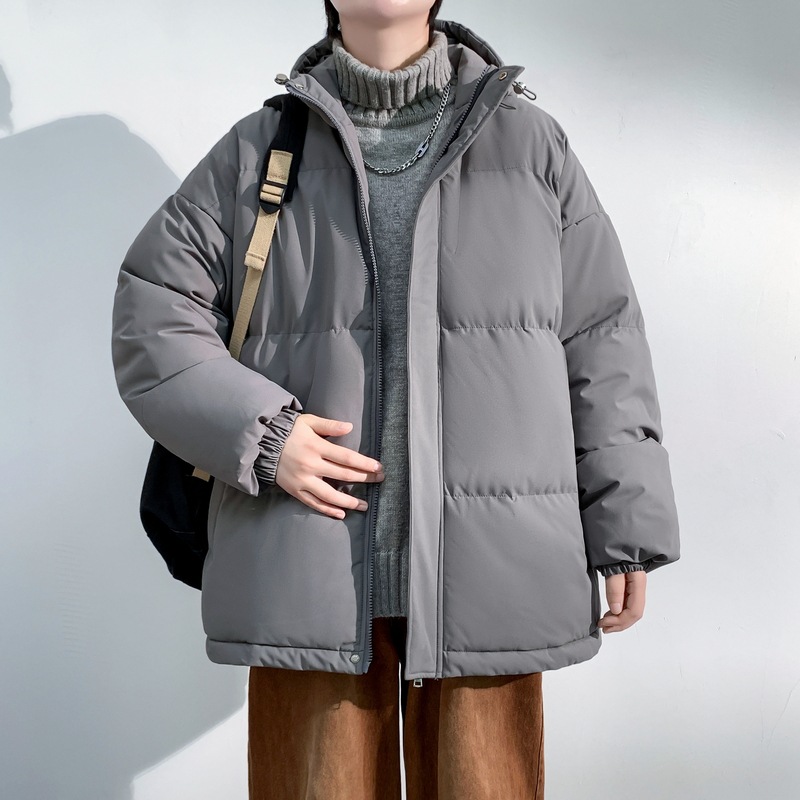 5XL - 8XL ropa de algodón de invierno para hombres suelta con capuzas chaqueta de algodón gruesa chaqueta de pan para hombres chaqueta corta de calor de moda image 9