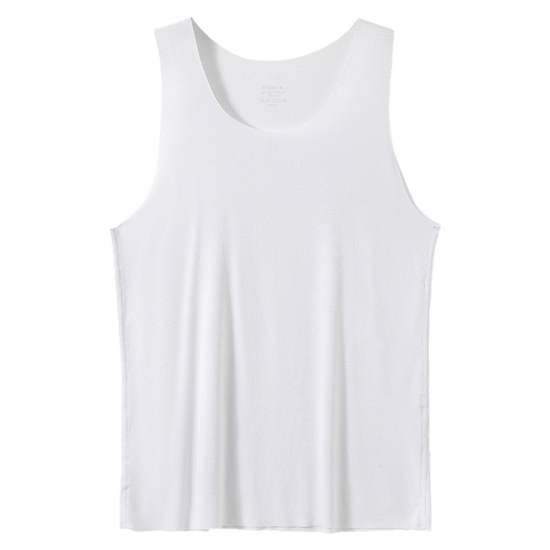 120-Count Modal Men's Vest Tencel Seamless Base Layer Summer Thin Sports Fitness Sleeveless Undershirt
