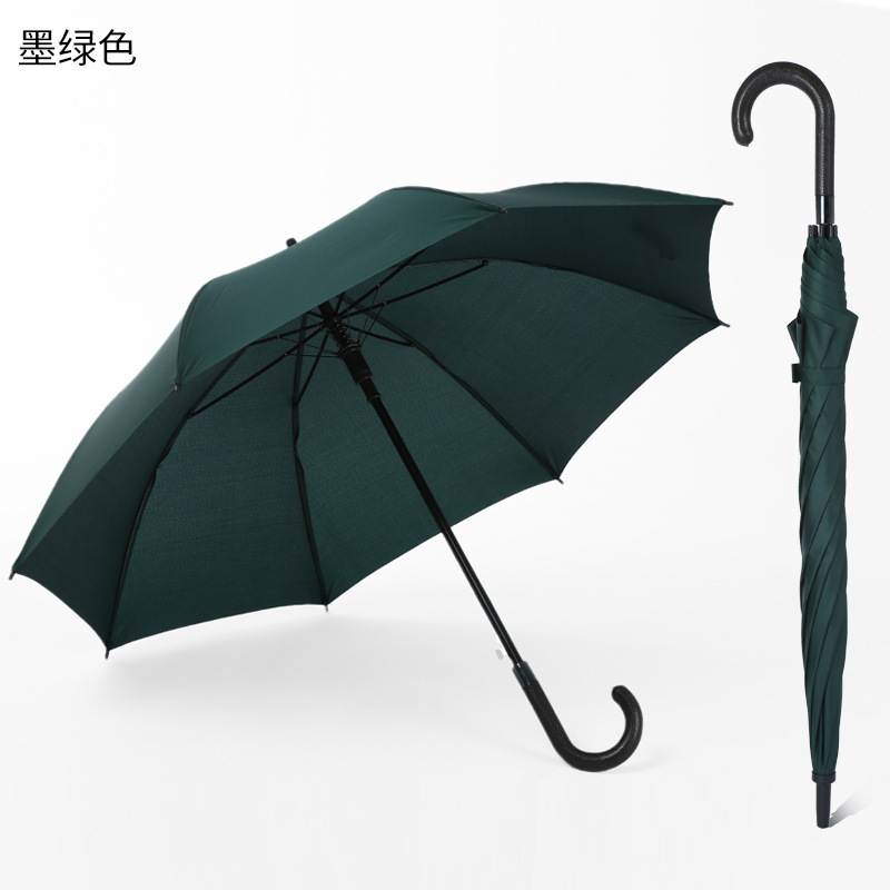 Paraguas de golf doble grande para negocios, paraguas recto automático, paraguas impermeable con impresión de logotipo, paraguas de mango largo, gran cantidad en stock