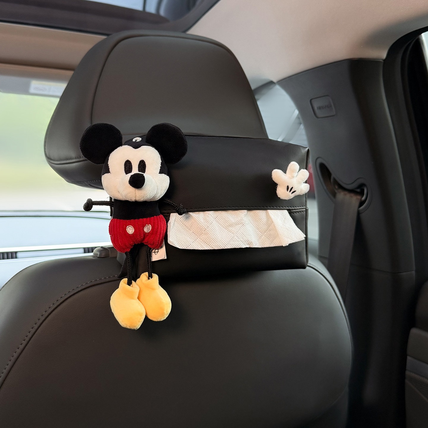 2026 New Disney Mickey Goofy Car Tissue Box Hanging Bag for Car Rear Seat Headrest