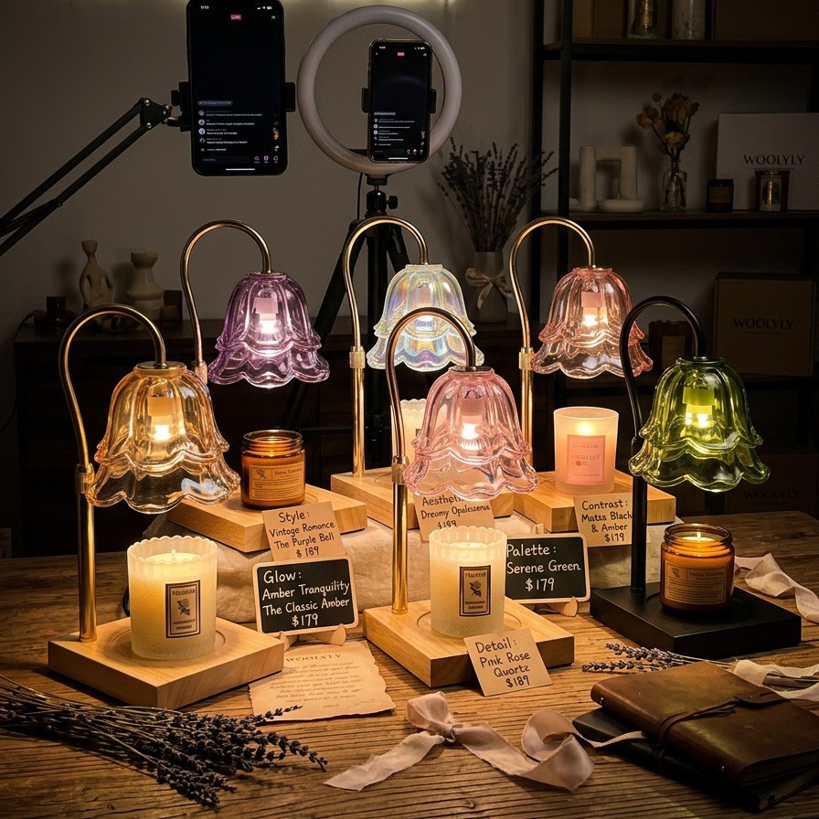 Lámparas de cera de fusión de Suzhou Lámparas de cabecera del dormitorio retro francesa Decoraciones del hogar Lámparas de atmósfera Lámparas de escritorio de aroma sin fuego