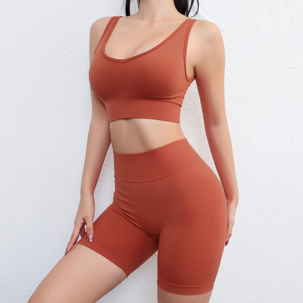 Europa y América nueva ropa de entrenamiento superior chaleco absorción de choque ropa interior deportiva desmontable almohadilla en el pecho de secado rápido yoga belleza espalda mujeres