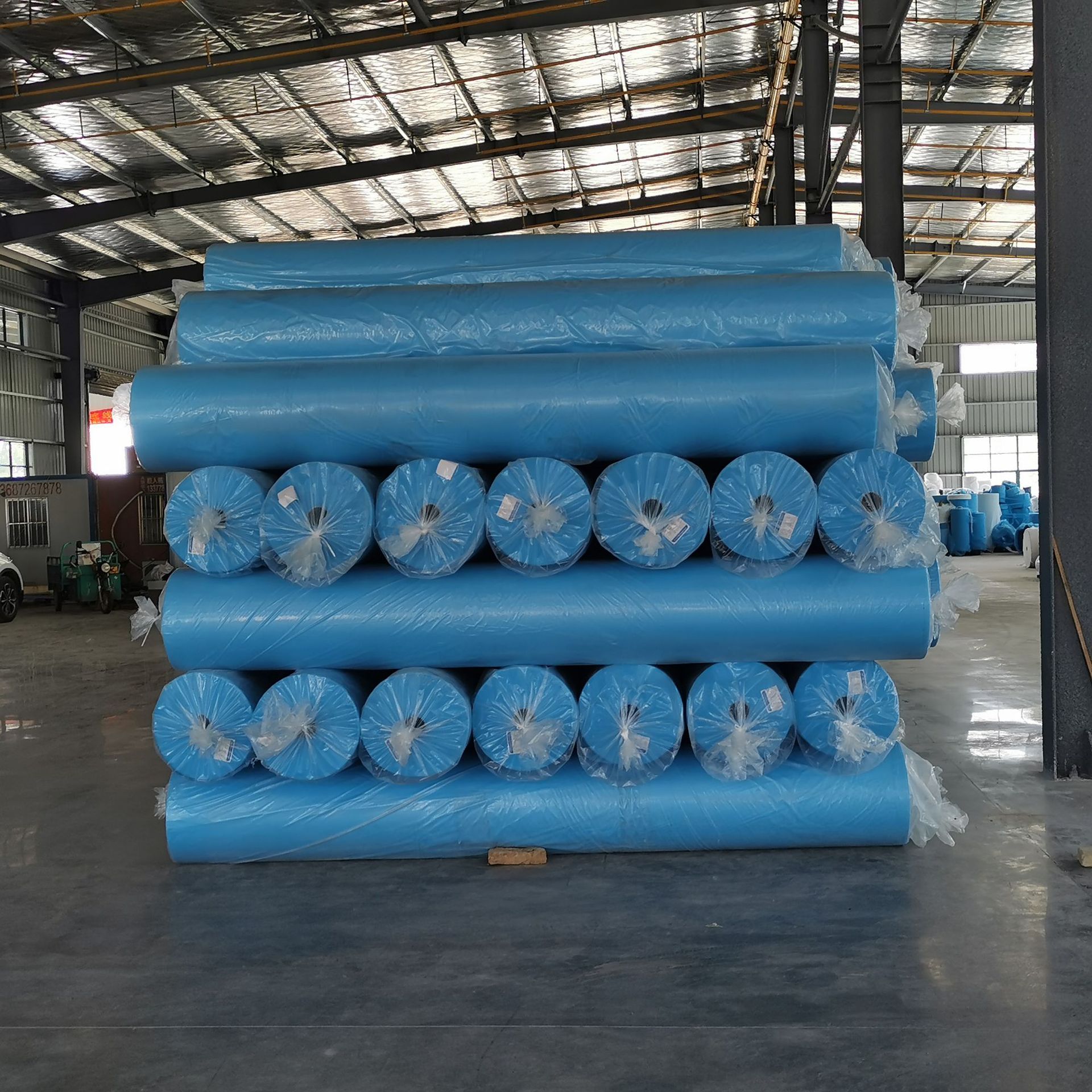 湖北琼森PP纺粘无纺布 医用 防水淋膜无纺布 蓝色PP+PE全淋膜