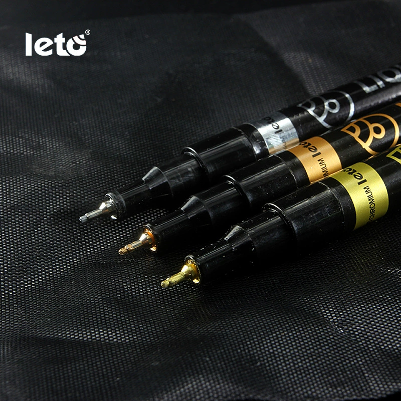 乐途 Retroreflective brush, highlighter, marker, gold and silver, mirror effect, DIY
