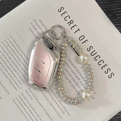 Mg4Ev Shell Mg4X, Car key bag - roewe-mgmodel-a-quicksand-powder-diamond-encrusted-pearl-chain-silver