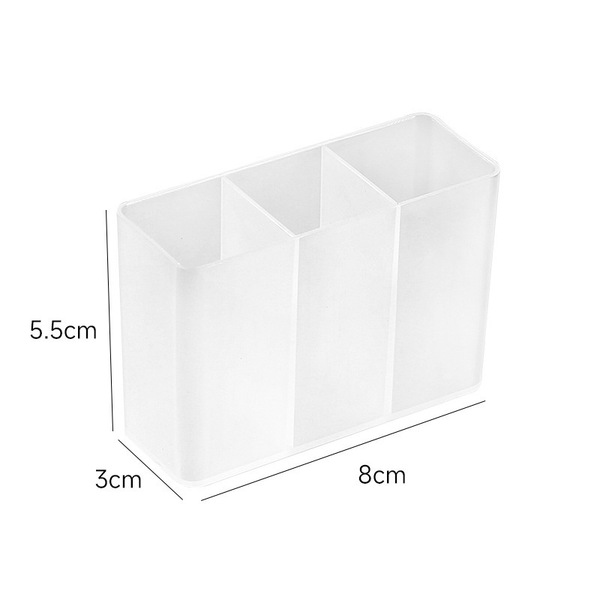 Punch-free wall-mounted grid box mirror cabinet small storage eyebrow Clip scissors eyebrow pencil brush lipstick storage rack