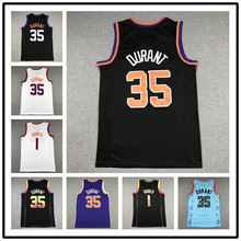 2023美式篮球服 太阳队35号杜兰特篮球球衣 刺绣版运动休闲篮球服