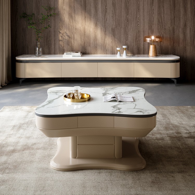 Mesa de mahjong completamente automática, mesa de comedor, placa de roca multifuncional de doble uso, mesa de centro de elevación de lujo ligero italiano, máquina de mahjong, mesa de comedor doméstica