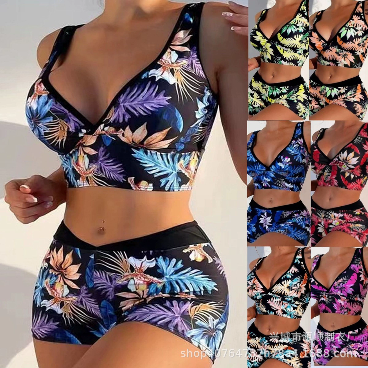 Многоцветный спортивный купальник, европейский стиль, Aliexpress, оптом
