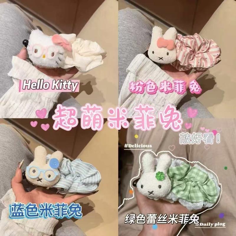 时尚可爱波点大号米菲兔巨显发量多香蕉夹后脑勺盘发百搭少女发饰|undefined
