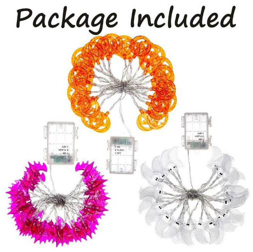 Cruz-frontera especial de Halloween LED Cadena de luz cráneo calabaza murciélago fantasma ojo fiesta ambiente decorativo luces