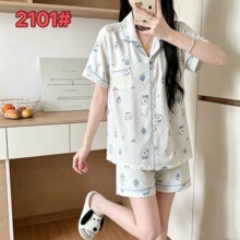 睡衣女夏云朵棉短袖开衫韩版卡通甜美可爱网红ins风直播爆款新款