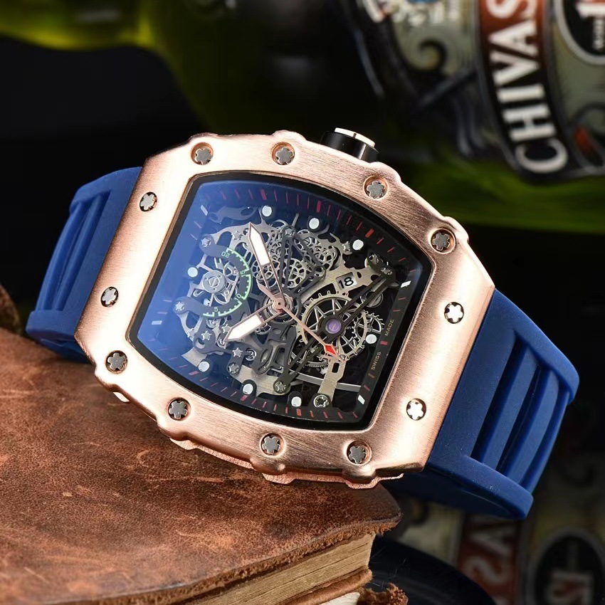 2024 Nuovo orologio di vendita caldo Orologio Richard Hollow Orologio Wine Barrel Sport Cross Border Orologio da uomo Business Fashion Style Orologio da uomo_voghion.com