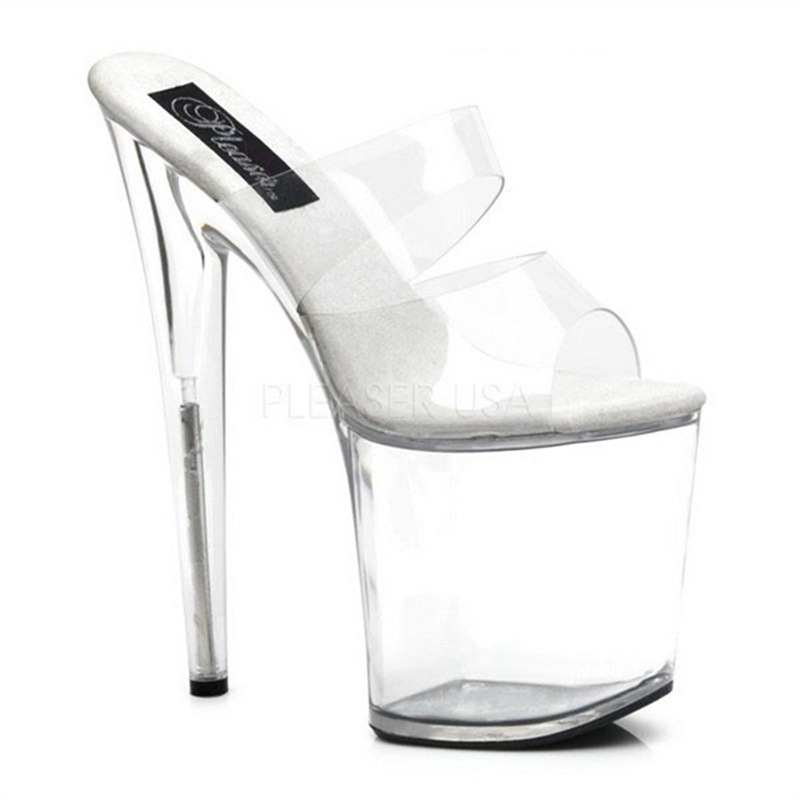 2024 verano nuevo estilo hebilla transparente todo fósforo sandalias de tacón de aguja blanco para mujer de tendencia súper alta zapatos de mujer europeos y americanos