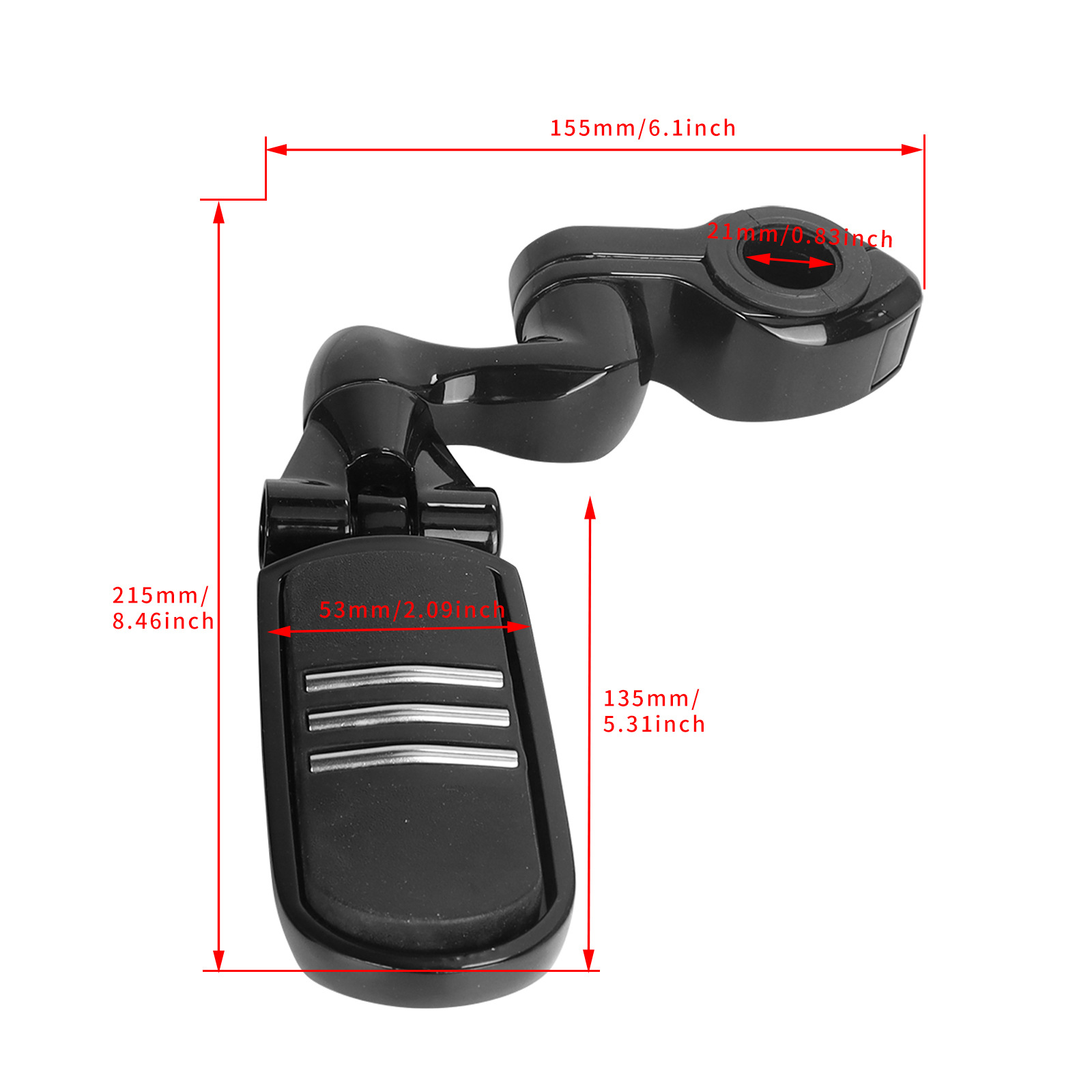 Suitable for Harley Road King Street Glide Modified Aluminum Alloy Footrests Motorcycle Modification Parts