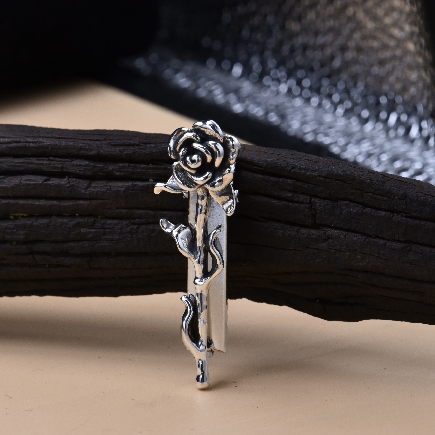 925 Sterling Silver Hairpin Seiko Personality Joker Rose Hairpin Thai Silver Retro Old Fashion Jewelry Wholesale