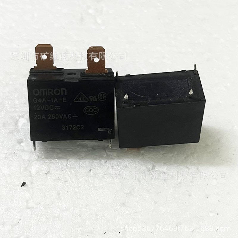 G4A-1A-E 12VDC 欧姆龙功率继电器 20A 2插头4脚