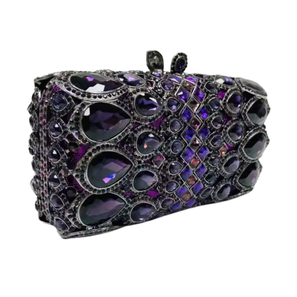 Bolsa de embrague de piedra de cristal transfronterizo bolsas de cena de diamantes bolsas de vestido de fiesta bolsas de mano de mujer