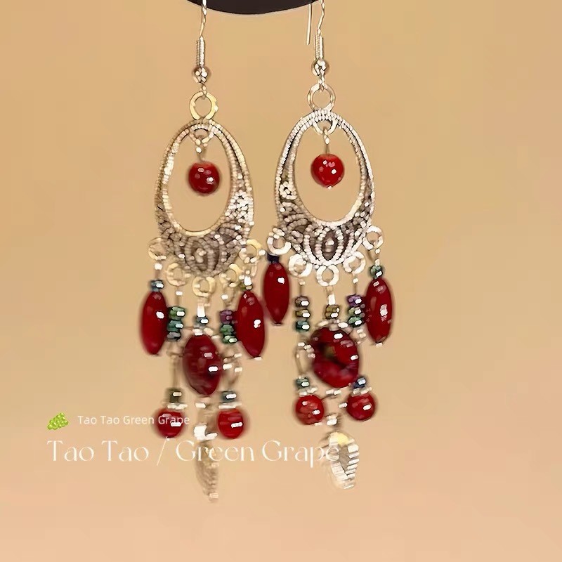 Red earrings