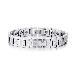 Fashionable universal adjustable design bracelet stainless steel for men and women, men's style, crocodile print