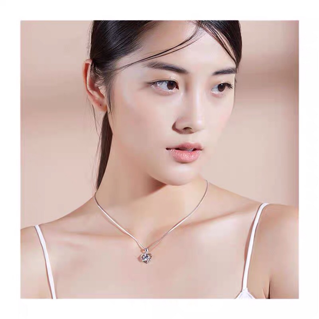 韩版love爱心 吊坠潮流时尚项链女款心形 项坠锁骨链配饰货源批发