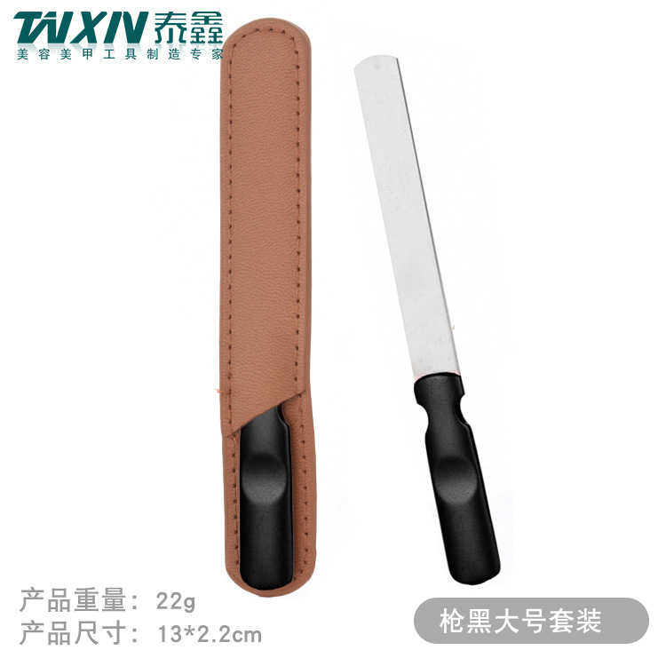 Al por mayor archivo de uñas de doble cara al por mayor archivo de uñas de acero inoxidable de cuatro lados tira de molienda de uñas traje de herramienta de manicura