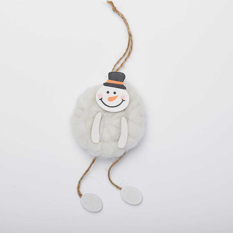 Fieltro de lana anciano muñeco de nieve alce colgante decoración de Navidad colgante árbol de Navidad colgante de arroz