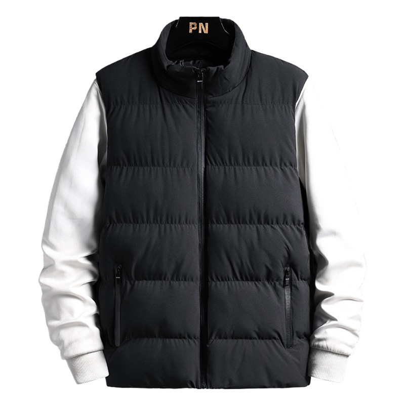 Transfronteriza al por mayor Otoño e Invierno de los hombres abajo Chaleco de algodón moda europea y americana casual más tamaño de cuello alto chaleco caliente chaqueta