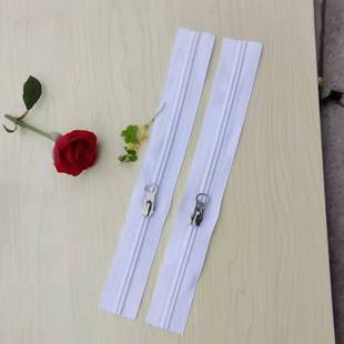 Wholesale 5 nylon zipper bags clothing quilt cover baby carriage mosquito net zipper black and white spot closed tail nylon White