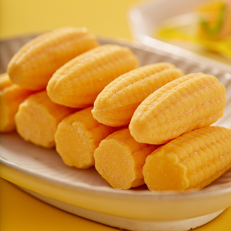 Corn-flavored soft candy bulk candy snack small bag wholesale New Year gel candy wedding celebration happy candy