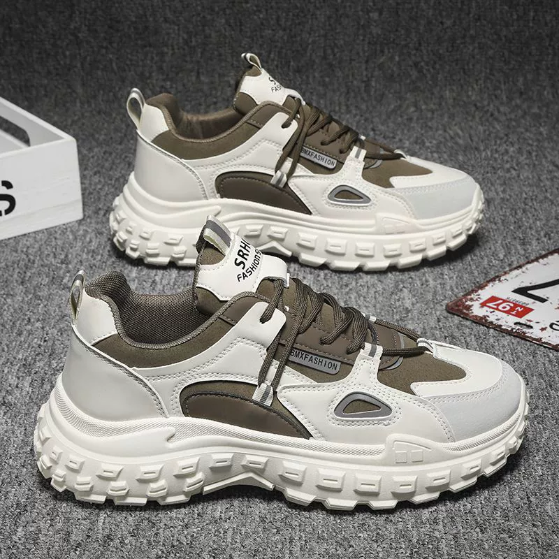 Нескользящая мужская обувь на толстой подошве 2024 летняя новая дышащая спортивная обувь мужская корейская версия универсальной обуви для мальчиков