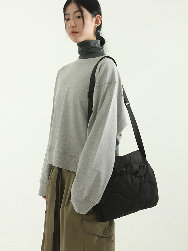 localmansion Nylon Small Wave Quilting Diamond-patterned Shoulder Crossbody Bag_voghion.com