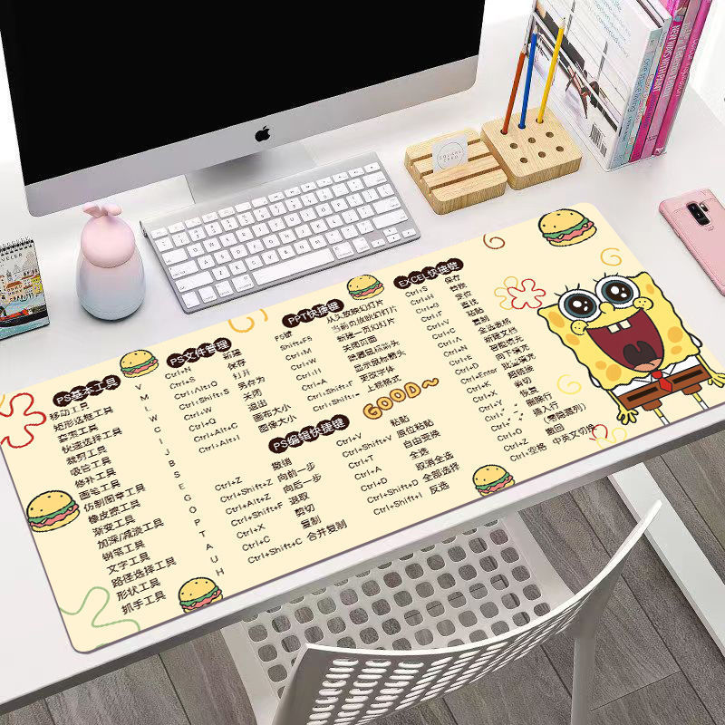 オフィスショートカットキーインターネット有名人マウスパッド特大新しいコンピュータノートブック女の子学習テーブルキーボードパッド|undefined