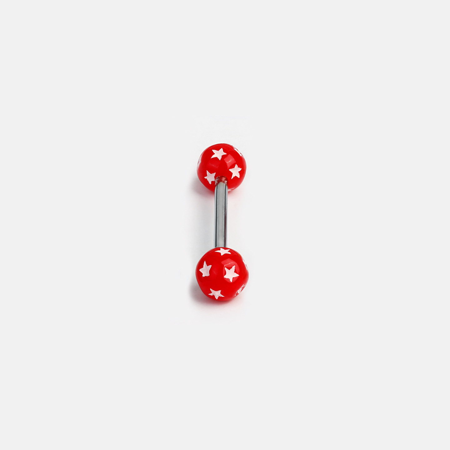 Double-Headed Round Ball Five-Pointed Star Tongue Barbell, 10 Colors Acrylic, European & American Trendy Body Piercing Jewelry, Wholesale detail image 14