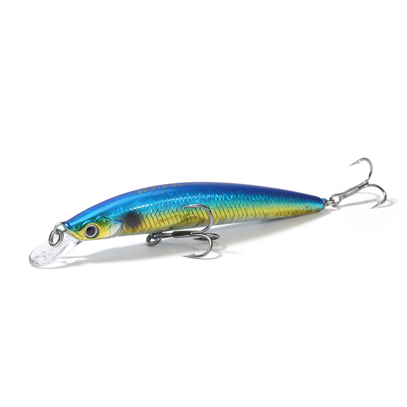 5 Colors Shallow Diving Minnow Lures Sinking Hard Plastic Baits Fresh Water Bass Swimbait Tackle Gear