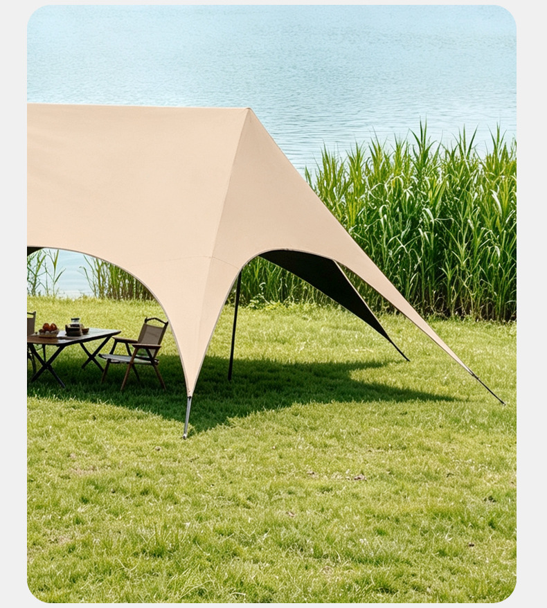 New Quick-Open Canopy Tent for Outdoor Camping 2026 New Model Camping Sunshade with Black Glue Coating New Style Sun Shelter