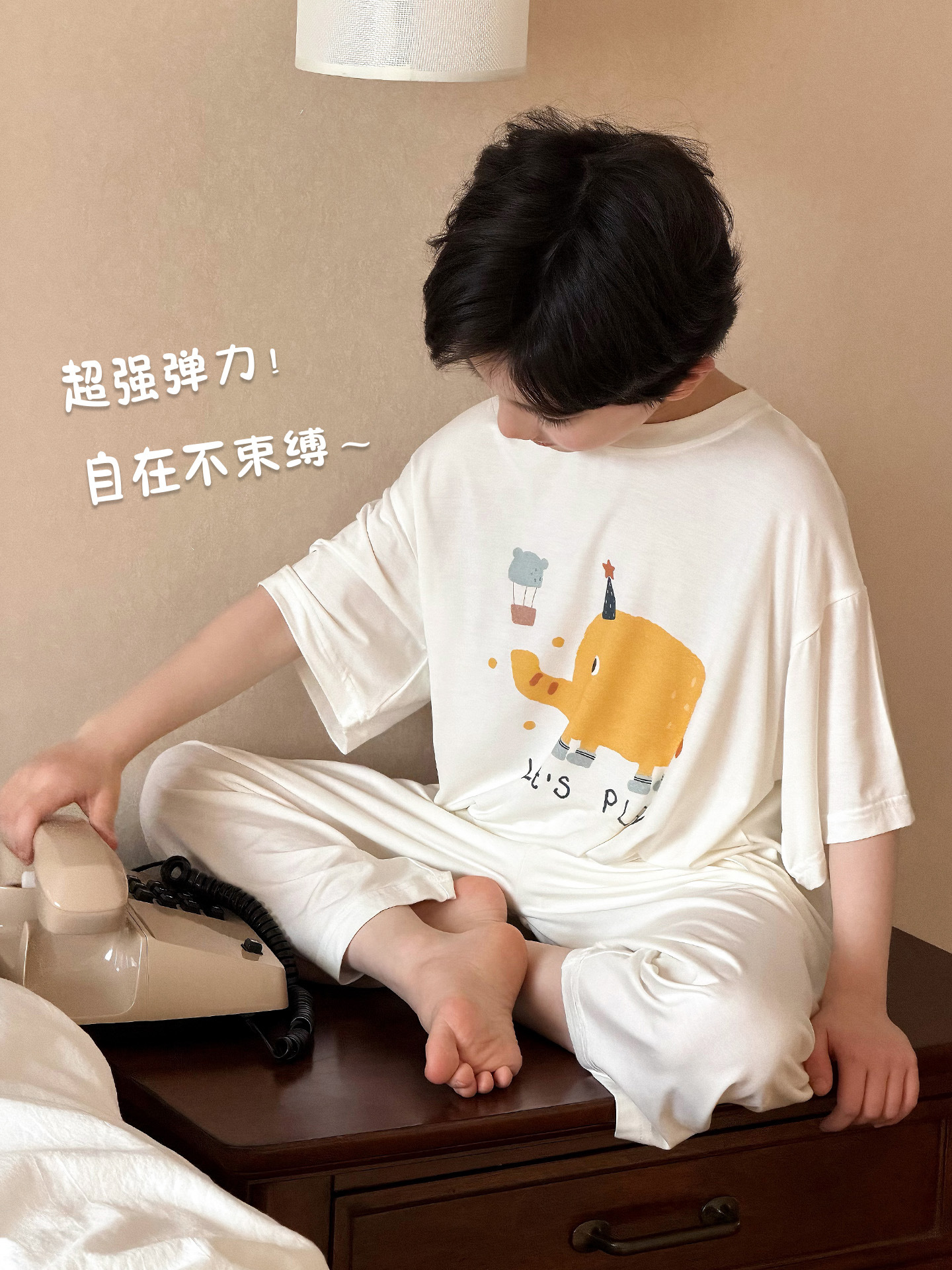 Pijamas para niños set de ropa de hogar para niños verano 2026 nueva ropa de verano para niños delgados ropa suelta para niños